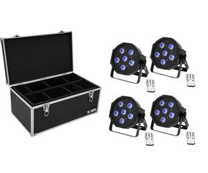 Set 4x EUROLITE LED SLS-603 TCL UV Floor con Custodia TDV-1 per Illuminazione Pr