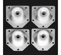 Set 4x Gambe Angolate Fissaggio Piastra di Montaggio Staffa Mobili Tavolo Piedi