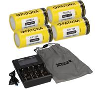 Set 4X Patona CR123A Batteria + Xtar VC4 Caricabatterie Li-Ion NiMH