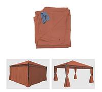 Set 4x tende per gazebo pergola baldacchino Cadice 4x4m poliestere arancione