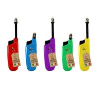 Set 5 Accendini Allungabili a Gas - Accendigas con Fiamma Regolabile e Sicurezza Bambini, Ideali per Barbecue, Fornelli e Candele