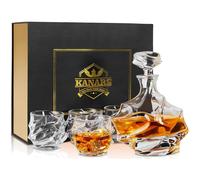 Set 5 Bicchieri Whisky Cristallo Decanter 750ml, Regalo, Lavabile