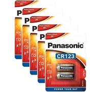 Set 5 blister x2 batterie al litio CR123A / CR17345 Original Panas.