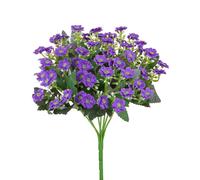 Set 5 Bouquet Artificiale di Mini Calanchoe Altezza 30 cm Viola