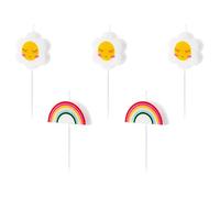 set 5 candeline margherite arcobaleno SCS-14 2 X 3,5 cm