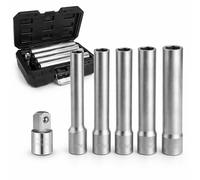 Set 5 Chiavi a Bussola 8-14mm 3/8" Extra Lunghe 120mm + Riduttore da 3/8 a 1/4"