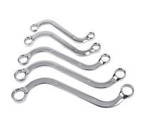 SET 5 CHIAVI DA MECCANICO COMBINATE TIPO S FISSE AUTO ANELLO POLIGONALI 10-19MM