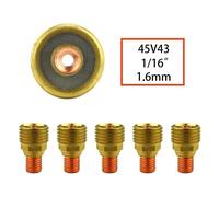 Set 5 Corpi Collettore Lenti Gas Torcia TIG per Uso Saldatura Serie 9 20 25