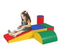 Set 5 Costruzioni Morbide per Bambini 1-3 Anni in Finta Pelle e Schiuma Multicolore