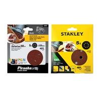 Set 5 Dischi Abrasivi con Velcro per Rotorbitali Ø 125 mm Grana 180 (
