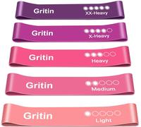 SET 5 ELASTICI AD ANELLO VARIE RESISTENZE Banda Elastica Fasce Crossfit PILATES