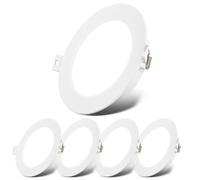 Set 5 Faretti LED da Incasso 230V LED Luci da Incasso Spot Piatto Bianco Neutro