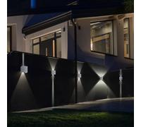 Set di 5 applique LED da esterno ad effetto trama UP&DOWN faretti mobili