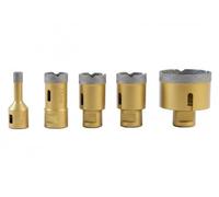 Set 5 Frese a Tazza Punte Diamantate 10 - 65 mm M14 per Smerigliatrice Angolare