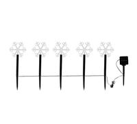 Set 5 Luci Solari per Percorso Natalizio da Esterno con LED a Risparmio Energeti