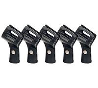 Set 5 Morsetti Microfono Pronomic Neoprene Nero/Largo, 8 cm, Colore: Nero