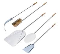Set 5 Pale per Pizza in Acciaio Inox - Kit Professionale da Forno, Lunghezza Totale 150 cm - Ideale per Forni Profondi 100/110 cm - Giemme Spoleto