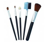 Set 5 Pennelli Make Up Professionali - Setole Extra Morbide per Viso, Occhi e Labbra - Pennelli Trucco Donna per Fondotinta, Blush, Ombretto, Labbra - Idea Regalo Elegante - Art. 53149A