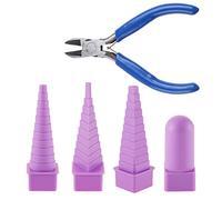 Set 5 Per Avvolgimento Del Filo Mandrino Per Beadsmith Forme Mandrini Per Formare E Modellare Gioielli in Metallo E Pinze a Becco Strumenti Per Avvolgere Filo Per La Creazione