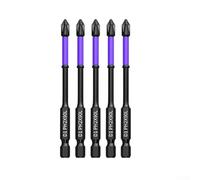 Set 5 per punte PH2 Antiscivolo in per acciaio 62HRC per Trapano - Inserti Magnetici Neri Lunghezza Variabile per Viti a per croce(5pcs 90mm)