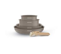 Set 5 Pezzi Arthur Martin AM9192 Taupe Opaco Antiaderente Ceramica