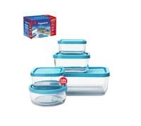 Set 5 Pezzi Contenitori Ermetici Frigoverre Vetro Classic Compact Bormioli Rocco