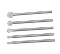 Set 5 Pezzi di Punte per Fresatrice in Acciaio Argento | Uso per Root Carving e Esigenze Artistiche, Accessorio per Elettroutensile, Adatte a Professionisti e Principianti