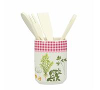 Set 5 pezzi mestoli con contenitore porcellana Tognana Herbes Dolce Casa