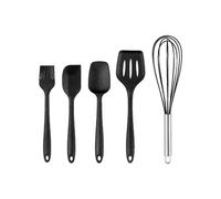 Set 5 Pezzi Mestoli da Cucina in Silicone Frusta in Acciaio