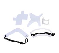 Set 5 pezzi per modellare la barba, strumento di styling preciso per la linea dei capelli e il collo, stencil multifunzionale per allineare i baffi in materiale ABS, per la cura (Bianca)