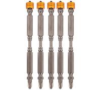 Set 5 Pezzi Punte Cacciavite in Acciaio Legato, Manico Lungo Magnetico, Antiscivolo, 110mm - Alta Durezza, Resistenza alla Usura, Adatte a Trapani Elettrici e Utensili Pneumatici