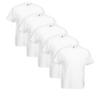 Set 5 Pezzi T-Shirt FRUIT OF THE LOOM 100% Cotone 165gr VALUEWEIGHT
