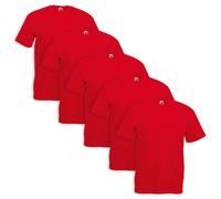 Set 5 Pezzi T-Shirt FRUIT OF THE LOOM 100 % Cotone 165gr VALUEWEIGHT