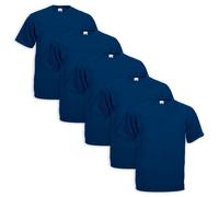 Set 5 Pezzi T-Shirt FRUIT OF THE LOOM 100 % Cotone 165gr VALUEWEIGHT
