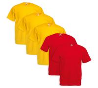 Set 5 Pezzi T-Shirt FRUIT OF THE LOOM 100 % Cotone 165gr VALUEWEIGHT