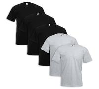 Set 5 Pezzi T-Shirt FRUIT OF THE LOOM 100 % Cotone 165gr VALUEWEIGHT