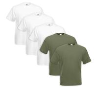 Set 5 Pezzi T-Shirt FRUIT OF THE LOOM 100 % Cotone Tg - Colori ASSORTITI