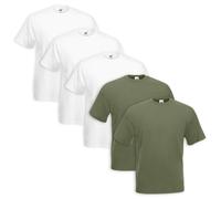 Set 5 Pezzi T-Shirt FRUIT OF THE LOOM 100 % Cotone Tg - Colori ASSORTITI