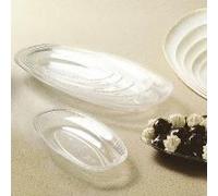 Set 5 Pezzi Vassoio Alimentare in Plastica Ovale 45 x 23 x 4,5 cm