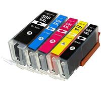 SET 5 PGI-580XXL CLI-581XXL compatibili cartucce d'inchiostro per CANON Pixma TR7550 TS6150 TS6151 TS6251 TS6350 TS6351 TS705 TS8150 TS8152 TS8250 TS8251 TS8252 TS8352 TS9150 TS9550 TS9551 TS9551C