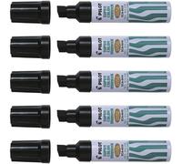 Set 5 Pilot SCA-6600 Marcatore Permanente Nero 5 pezzi Punta Scalpello