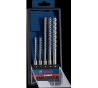 Set 5 punte calcestruzzo armato Bosch 4 taglienti SDS PLUS 7X D.5, 6, 6, 8, 10mm