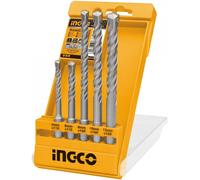 Ingco Set Punte trapano martello demolitore tassellatore Sds Plus 5 Pz in box