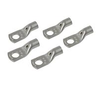 LFLB Set 5 Pz Capicorda Da Graffare In Rame Stagnato - Sezione 25 Mm² - Foro 8 M