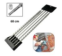 Set 5 Pz Punte Trapano SDS Plus Widia Cemento Pietra 10-12-16-20-24x600mm