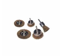 SET 5 PZ SPAZZOLA CON CODOLO MM 6 IN FILO ACCIAIO 35143