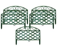 Set 5 Recinzioni Ornamentale per Giardino 46x35 cm in Plastica Rama