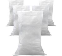 Set 5 sacchi da giardino 105x55 cm polipropilene bianco extra resistente