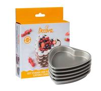 Set 5 Stampi a cuore per torte a strati 15x15x2h cm