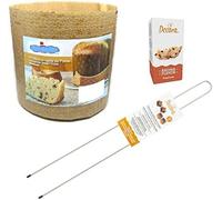 Set 5 STAMPI FORMA in carta 1kg ALTO + Spillone acciaio 62cm + Aroma Panettone